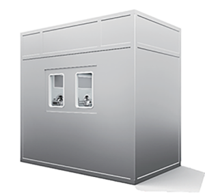 Air shower pass-through window